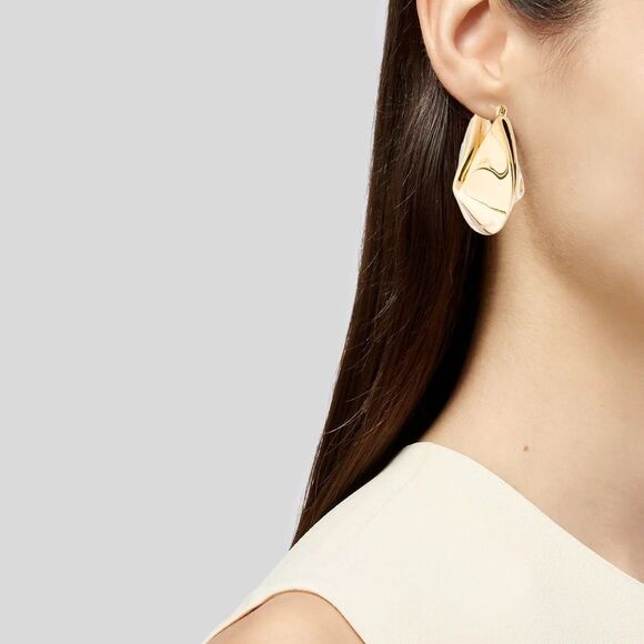 Alexander Wang Fortune Cookie Silver Earrings NEW - Picture 7 of 7